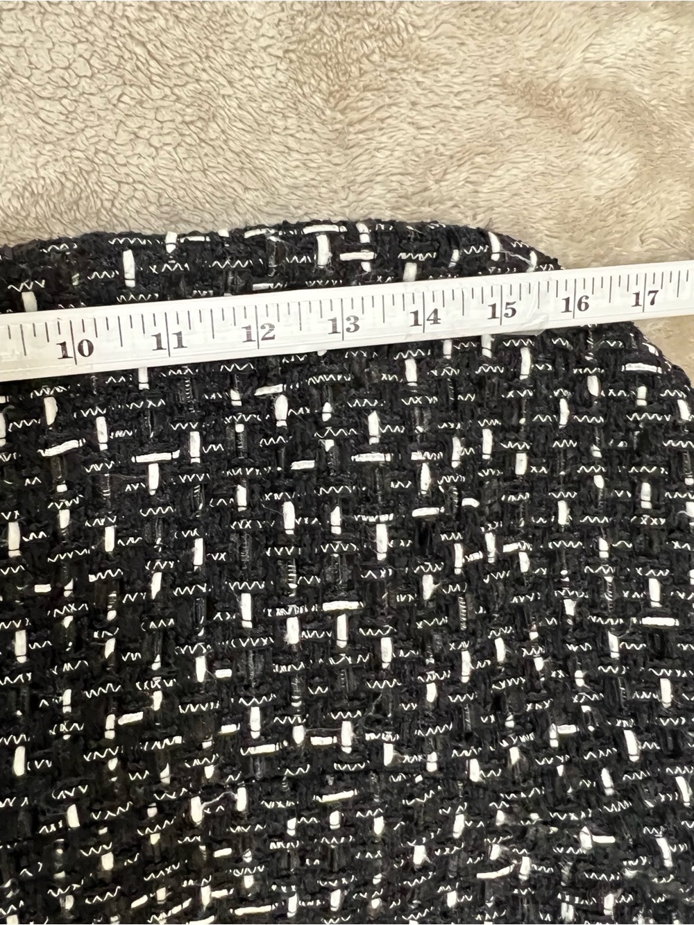 Talbots Collection Women’s Size 14 Petites Tweed Jacket Black White - Picture 6 of 13